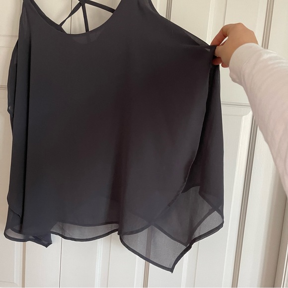 TORRID Layered Gray Chiffon Tank Top - Picture 4 of 7